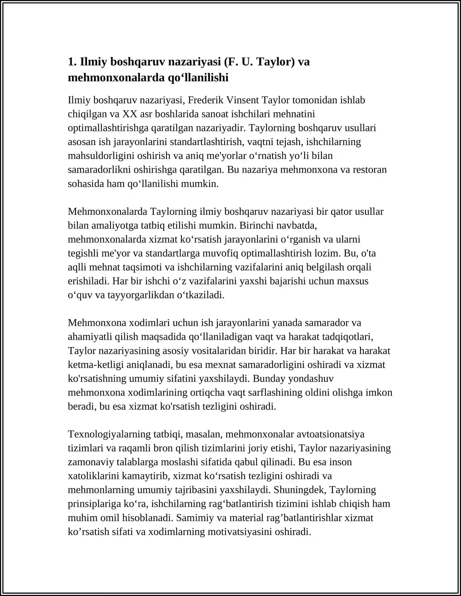 MEHMONXONA VA RESTORANT MENEJMENTIDA ILK NAZARIY QARASHLAR 3