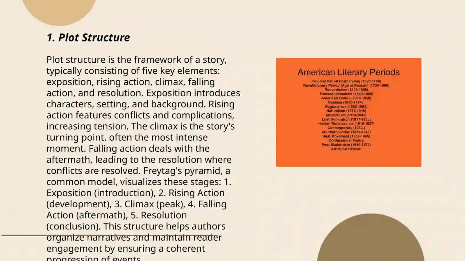 The structure of a literary work 3
