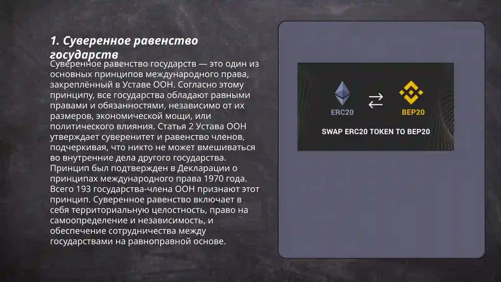 Основные принцыпи международного право и их применения 3