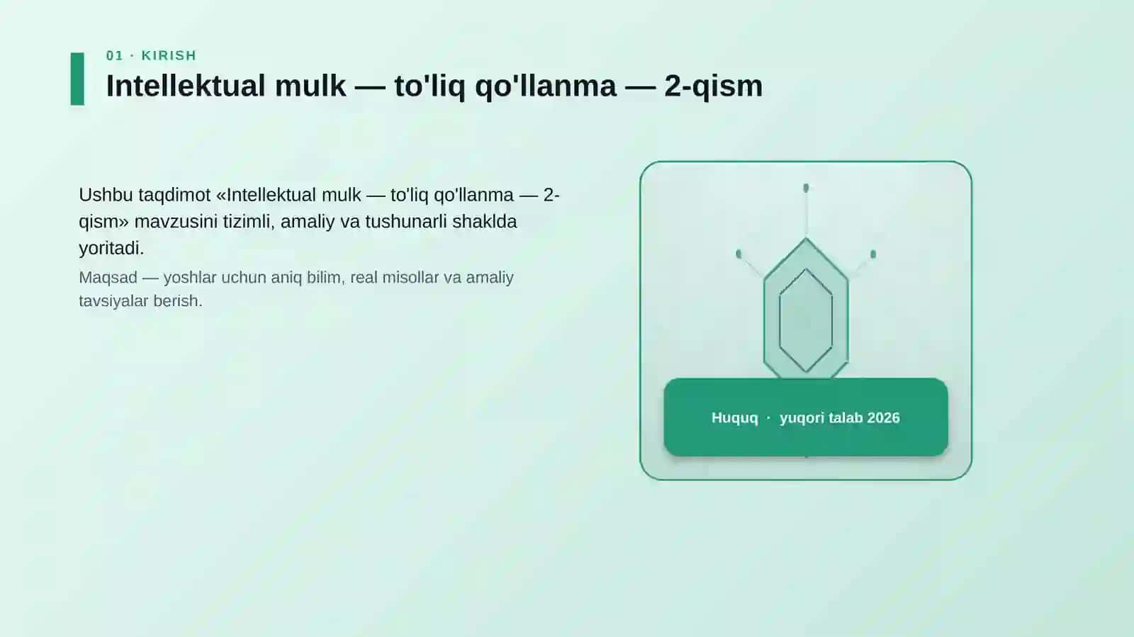 Intellektual mulk — to'liq qo'llanma — 2-qism 3