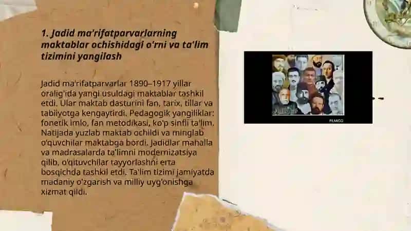 Jadid ma'rifatparvarining o‘lka ijtimoiy ma'naviy hayotida tutgan o'rni 3