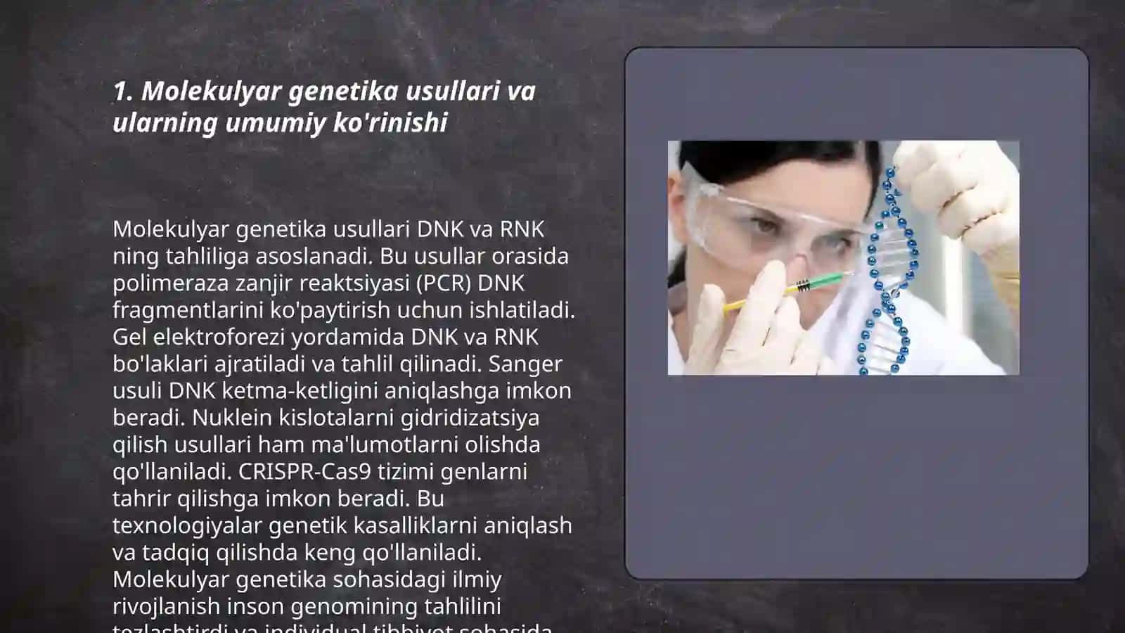 Molekulyar genetik usullar 3