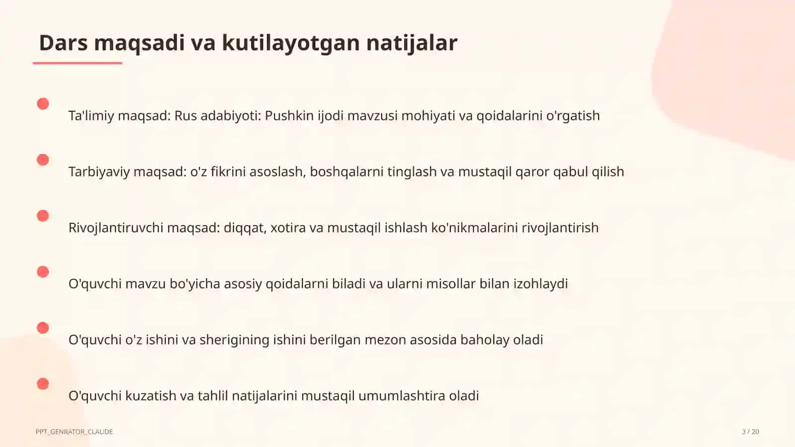 Rus adabiyoti: Pushkin ijodi (9-sinf) 3