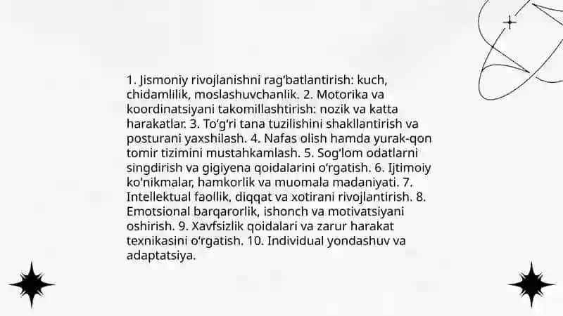 Maktabgacha taʼlim yoshdagi bolalar uchun gimnastika 3