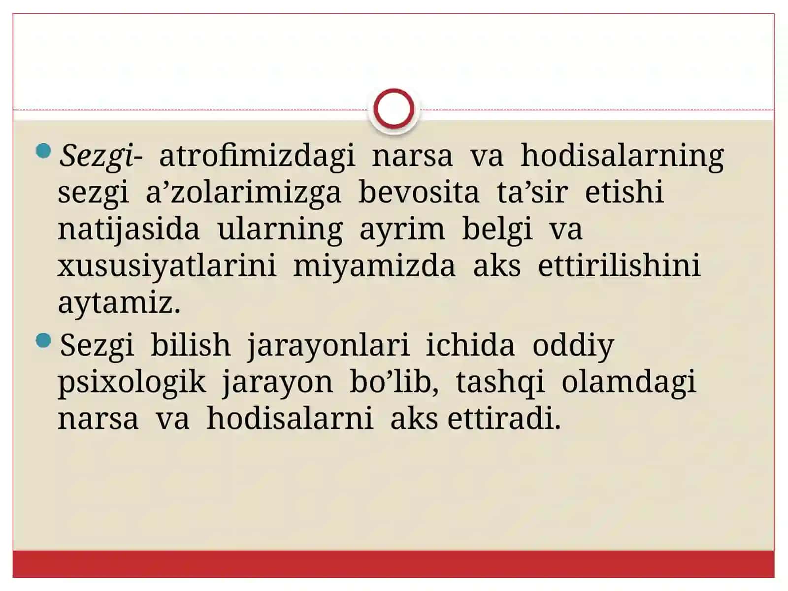 Sezgilar haqida umumiy tushuncha va uning nerv-fiziologik asoslari 3