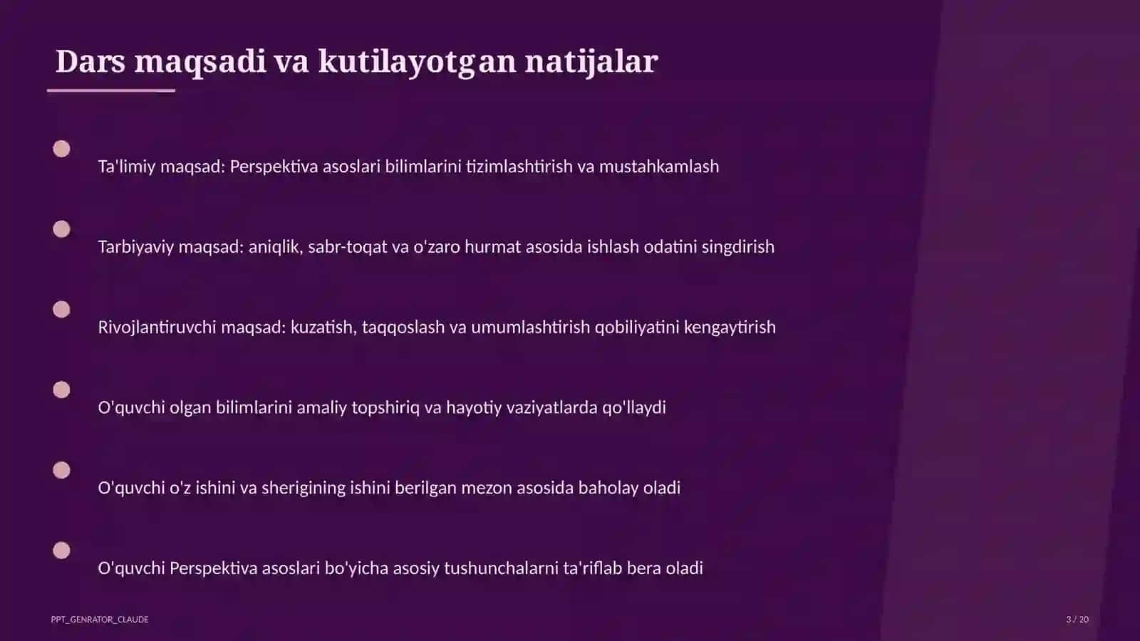 Perspektiva asoslari (5-sinf) 3