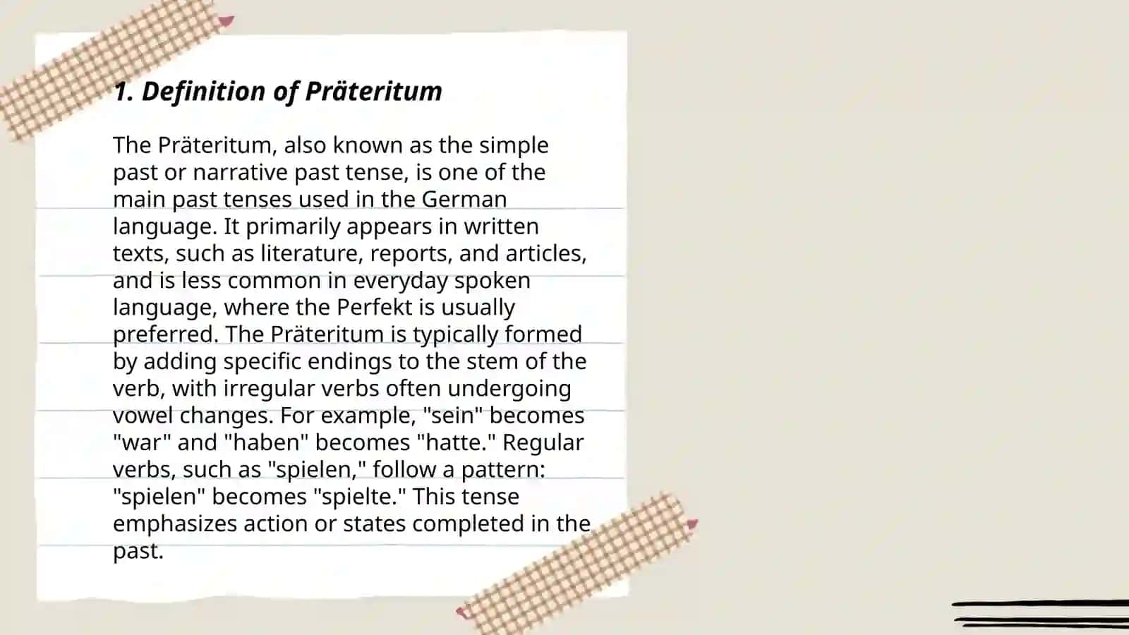 Präteritum 3