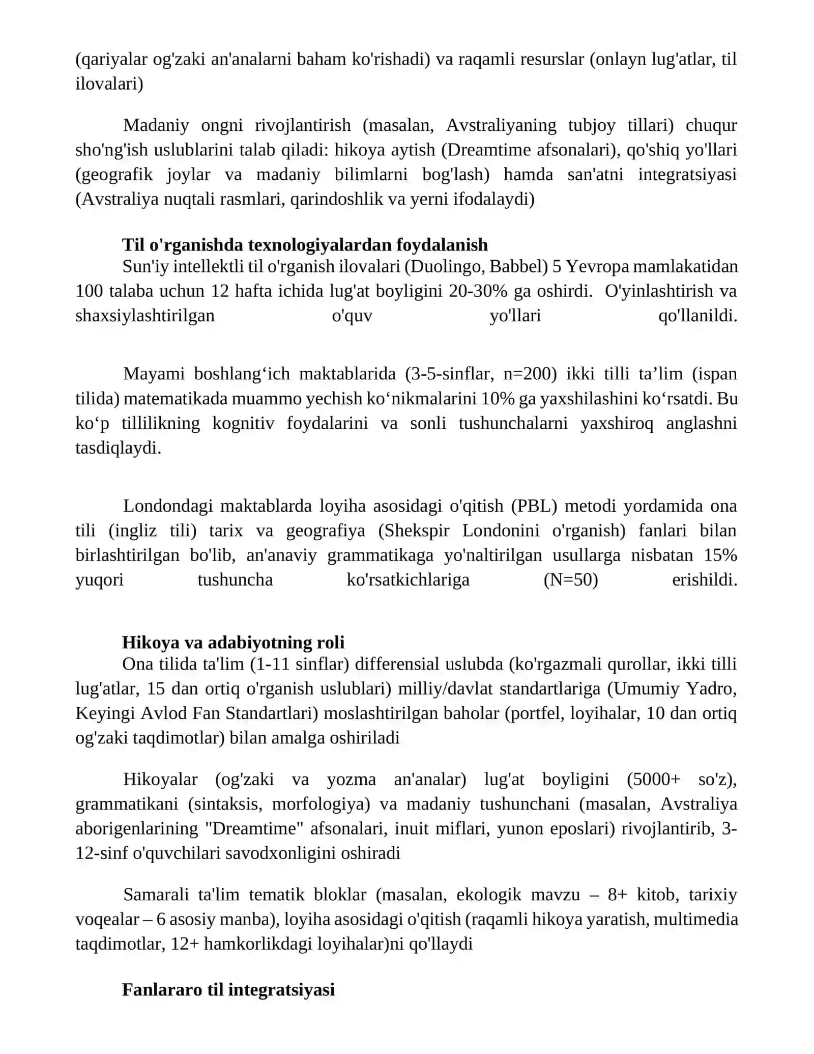 Ona tilini o’qitish metodikasi fanining tekshirilishi va boshqa fanlar bilan aloqasi 3