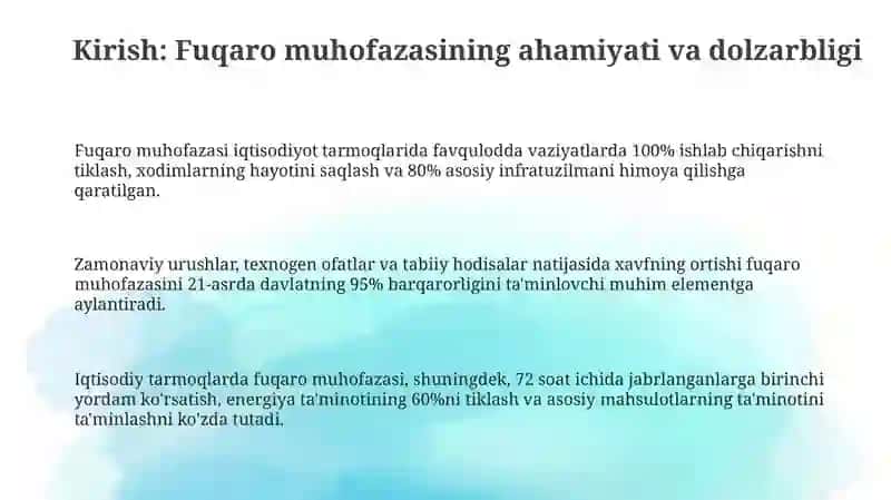 Iqtisodiyot tarmoqlarida fuqaro muhofazasini tashkil etish 3