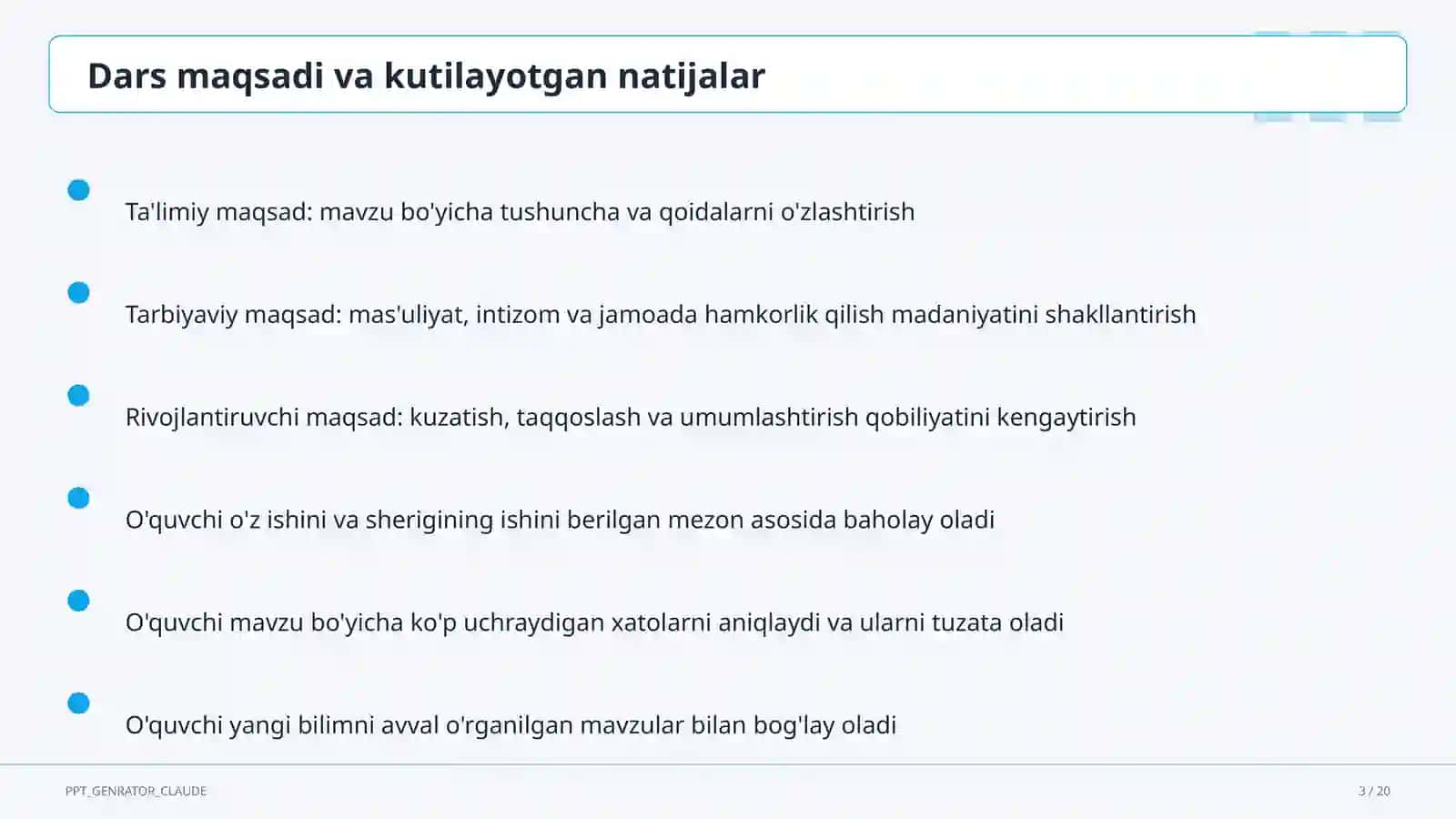 Hayot yo'lini tanlash: maqsad va reja (11-sinf) 3