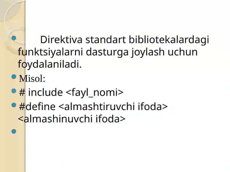 Direktivalar va ualarning turlari 3