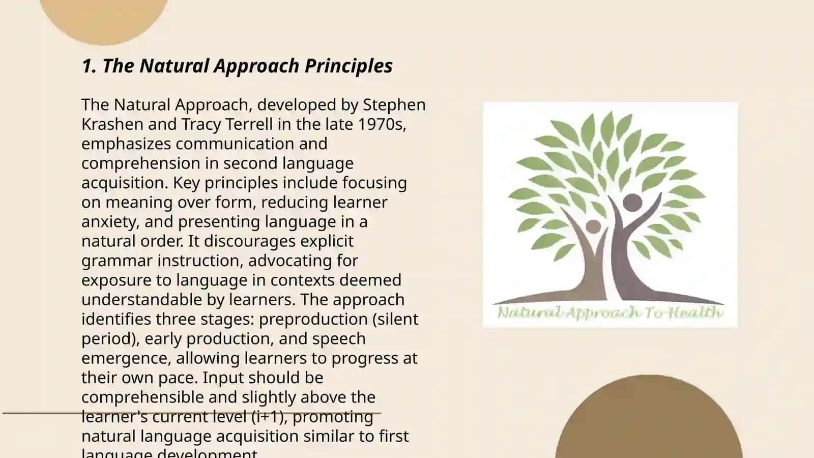 The Natural Approach Principles 3