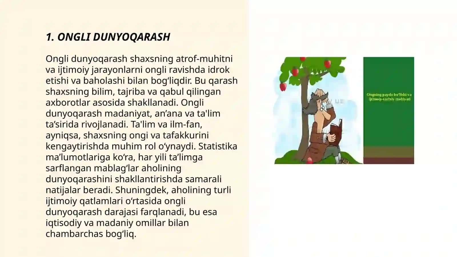 ONGNING PAYDO BÓLISHI VA TARAQQIYOTI 3