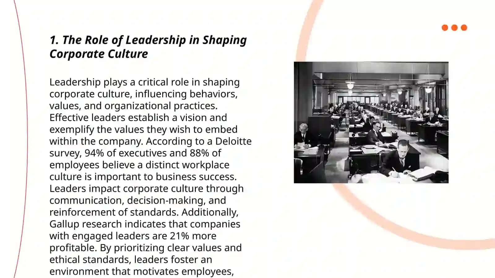 Corporate culture. Work culture and placements 3