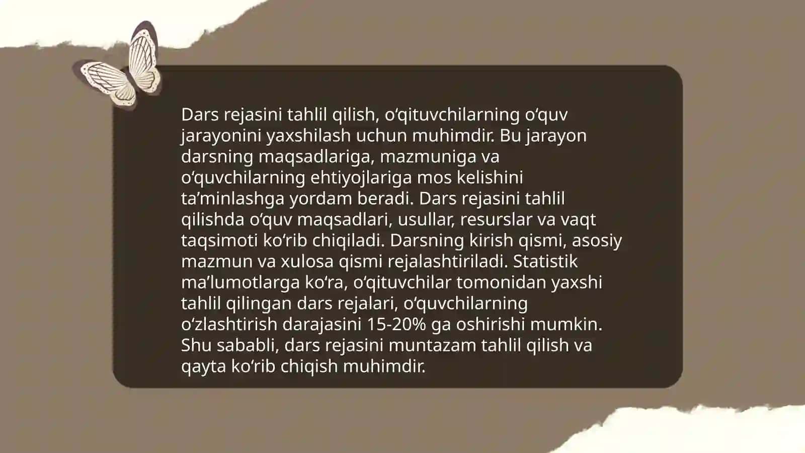 Tiflopedogog oʻqituvchi darslarini tahlil qilish kuzatish 3