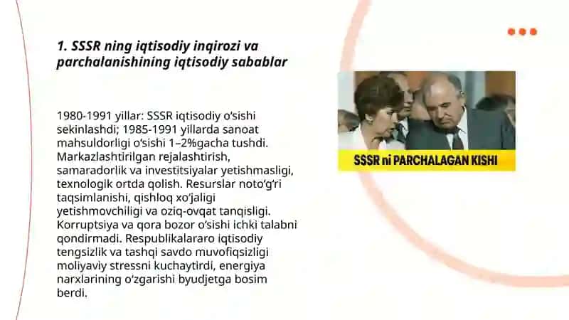 SSSR ning parchalanishi va MDH tashkil topishi 3