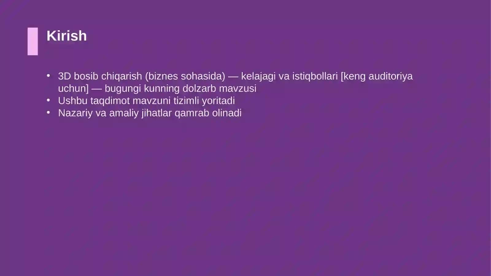 3D bosib chiqarish (biznes sohasida) — kelajagi va istiqbollari [keng auditoriya uchun] 3