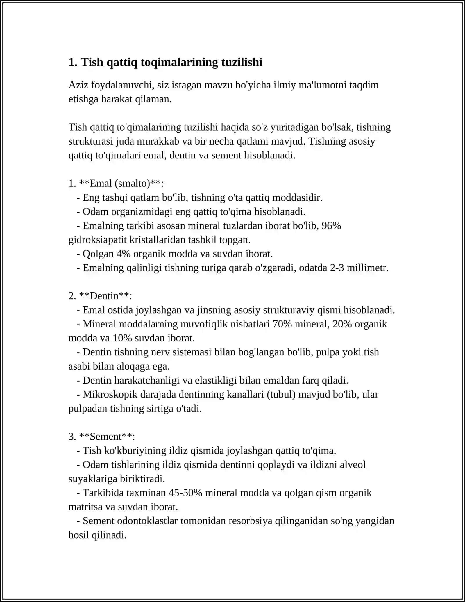 TISH QATTIQ TOQIMALARDA CHARXLASH TAMOYILLARI 3