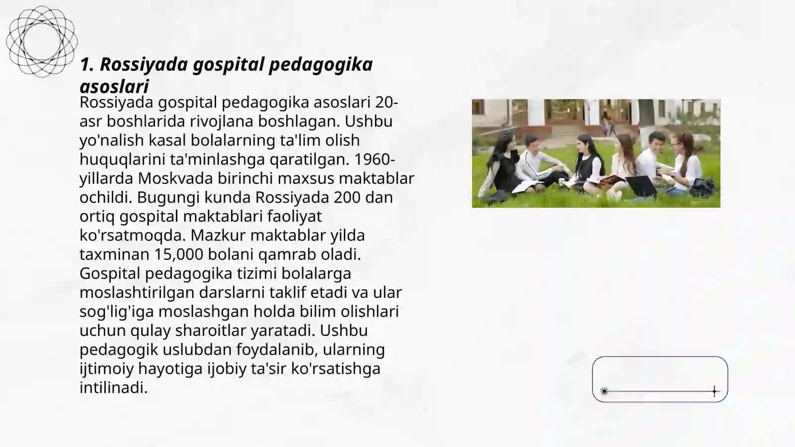Rossiyada gospital pedagogikaning rivojlanish tarixi 3