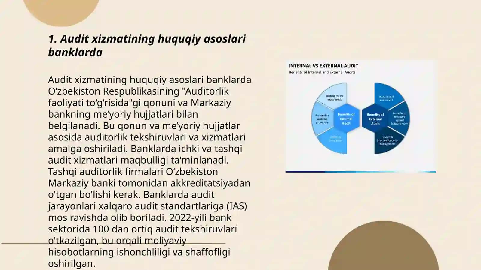 Audit xizmatining huquqiy asoslari banklarda 3