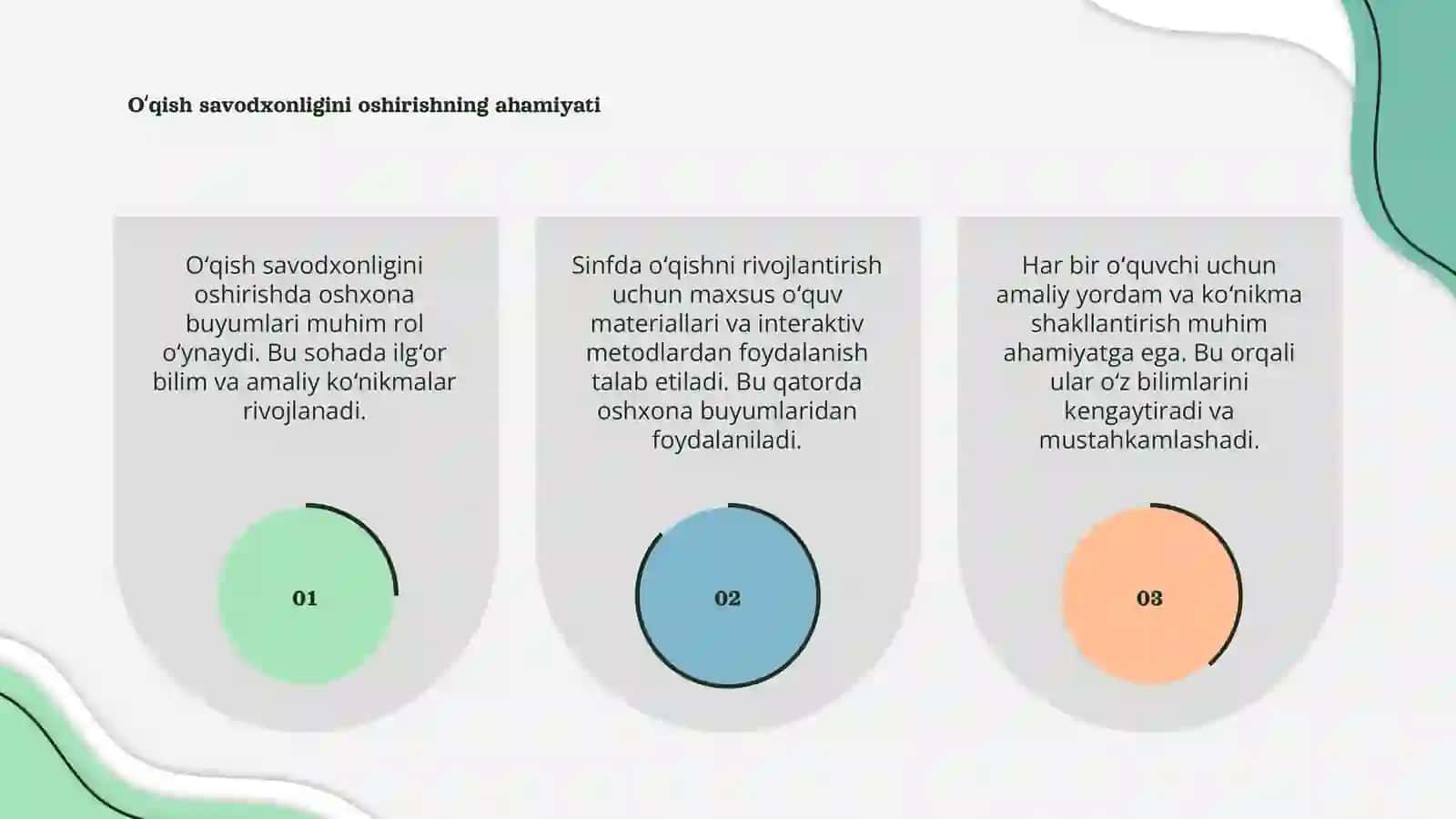 3- sinf O‘qish savodxonligi Oshxona buyumlari 3