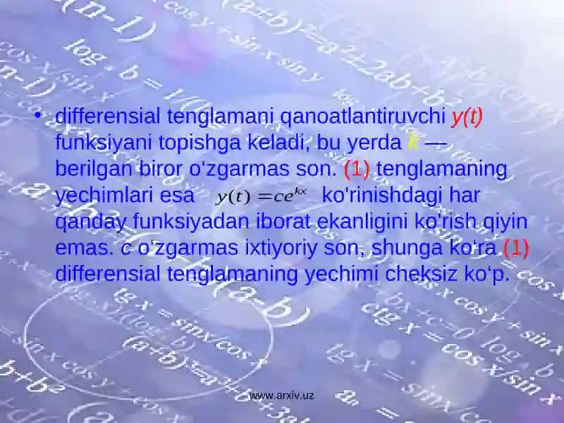 Differensial tenglamalar 3