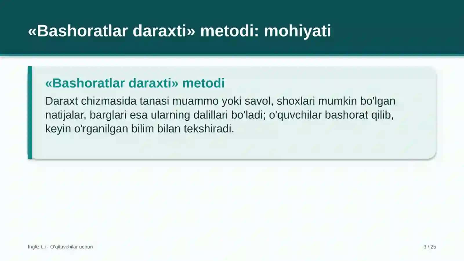 ingliz tili darslarida bashoratlar daraxti metodidan foydalanish 8063 3