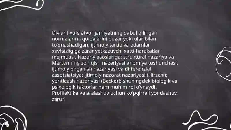 Diviant xulq atvor 3