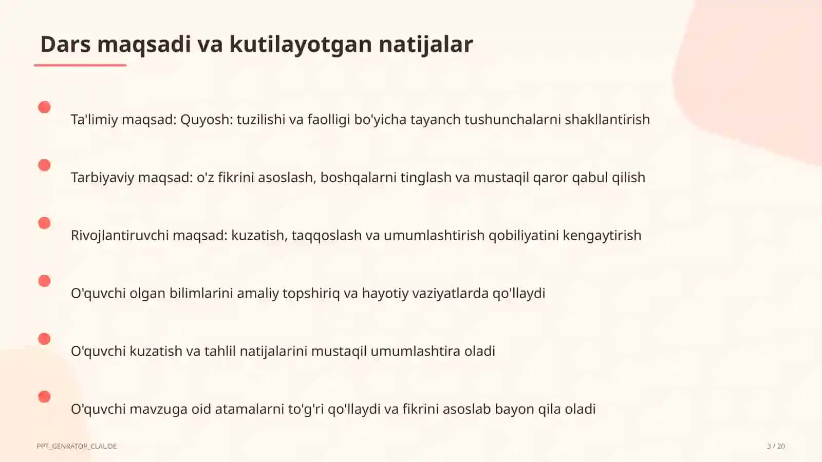 Quyosh: tuzilishi va faolligi (11-sinf) 3