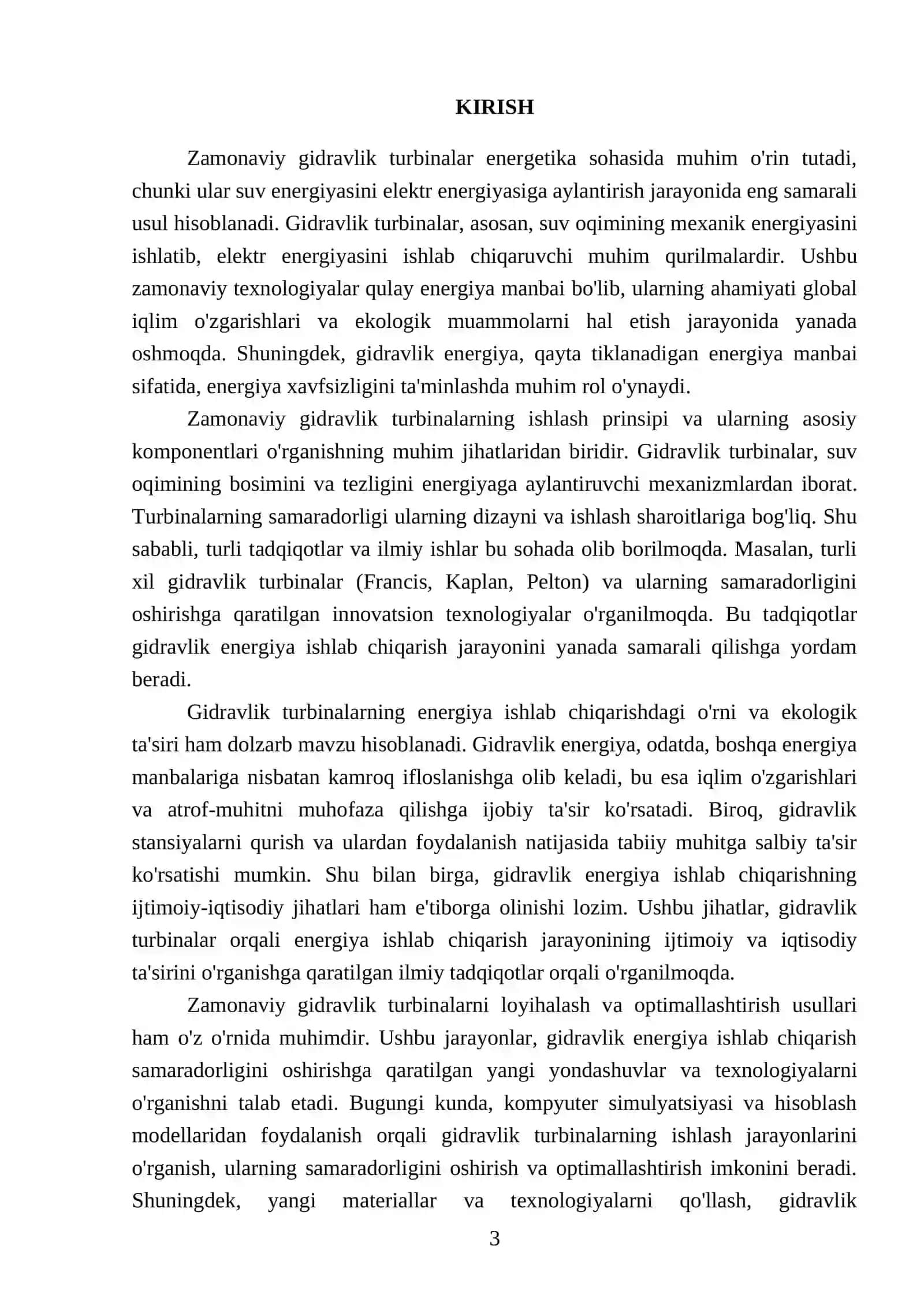 Zamonaviy gidravlik turbinalar 3
