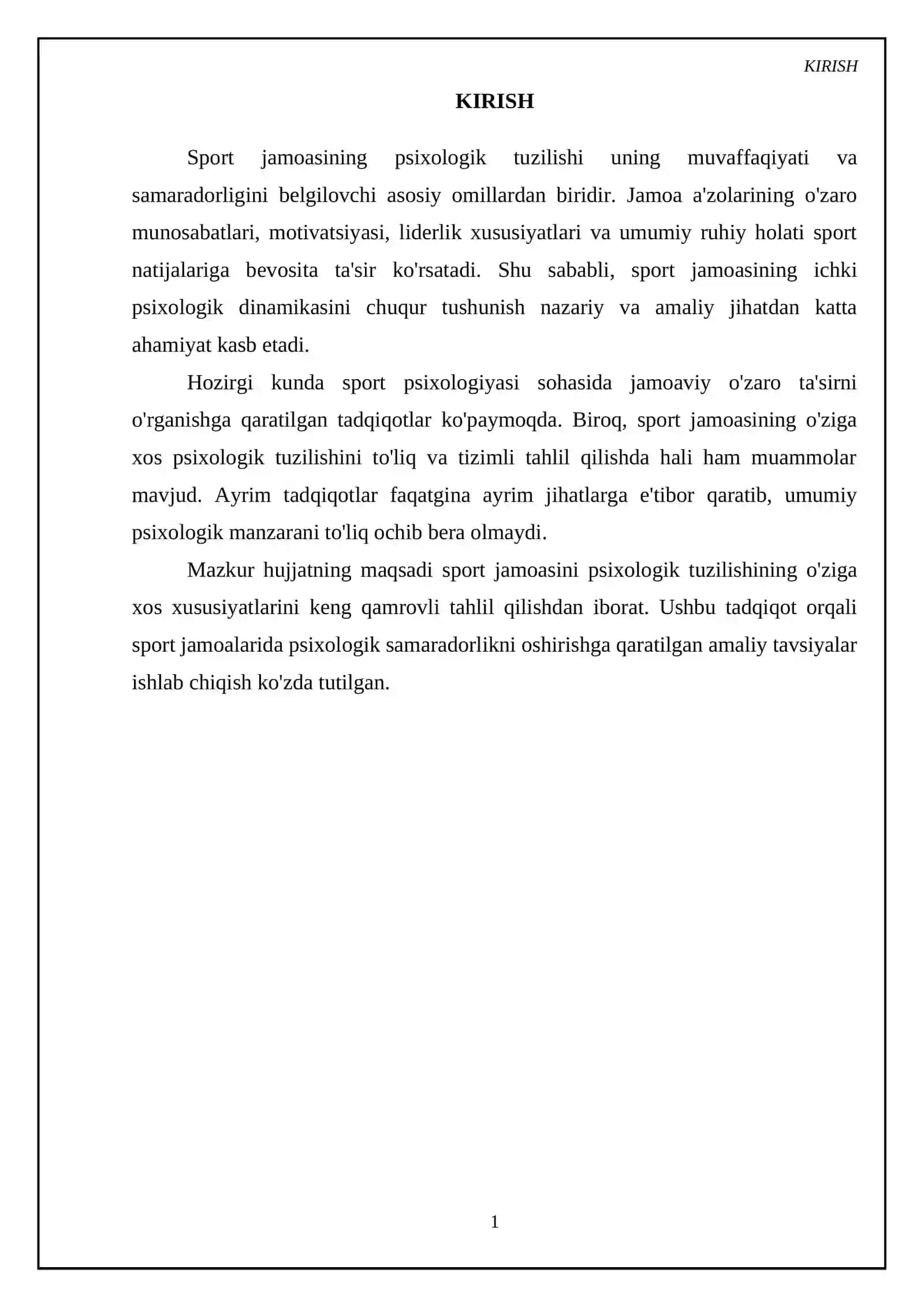 Sport jamoasini psixologik tuzilishining oʻziga xos xususiyati 3