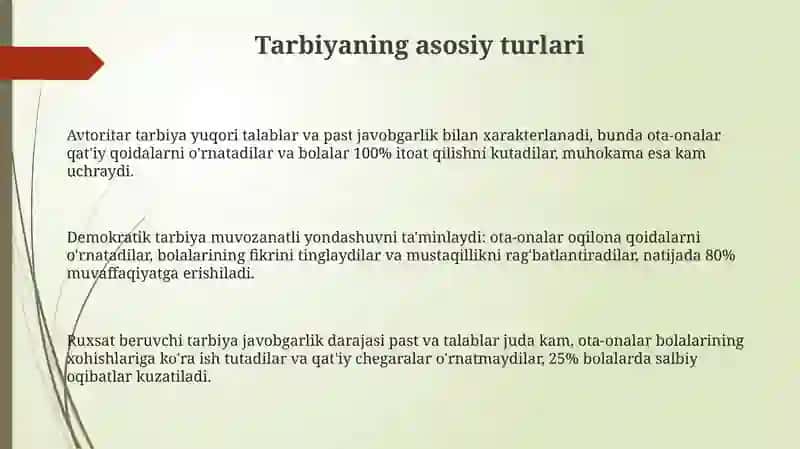 Tarbiya turlari 3