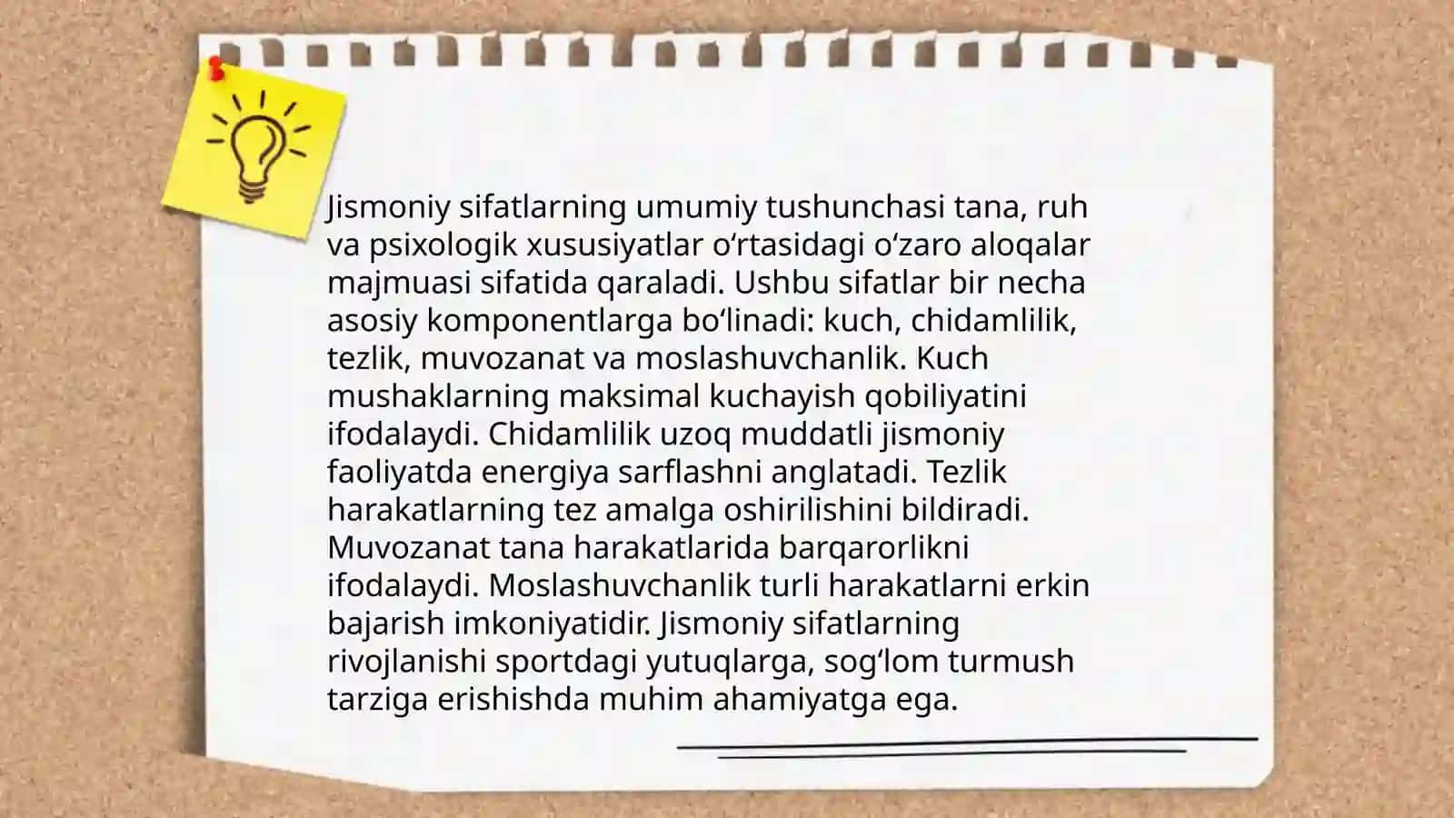 Jismoniy sifatlarning fizologik tasnifi 3