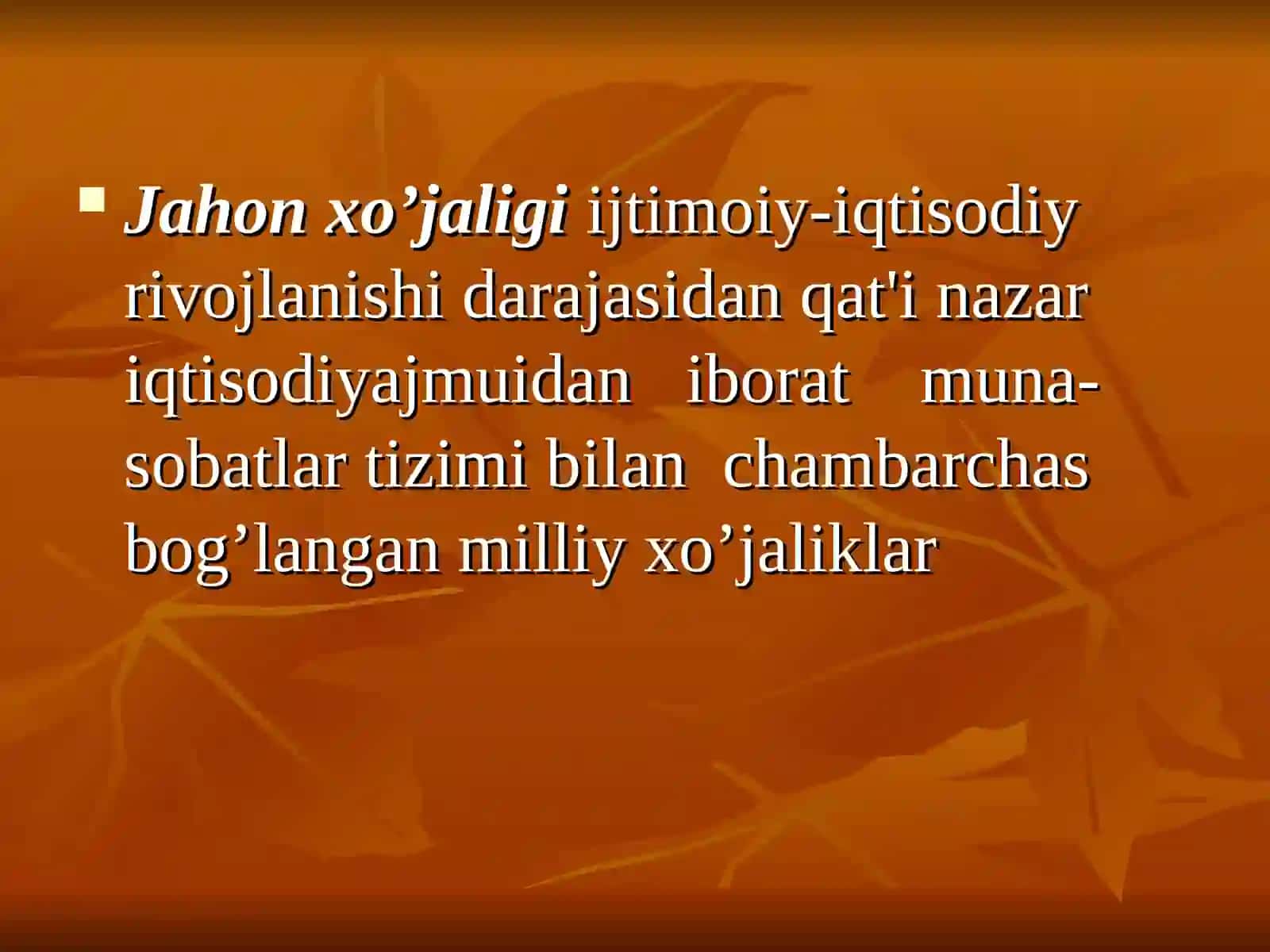 JAHON XO’JALIGI, HALQARO VALYUTA VA KREDIT MUNOSABATLARI 3