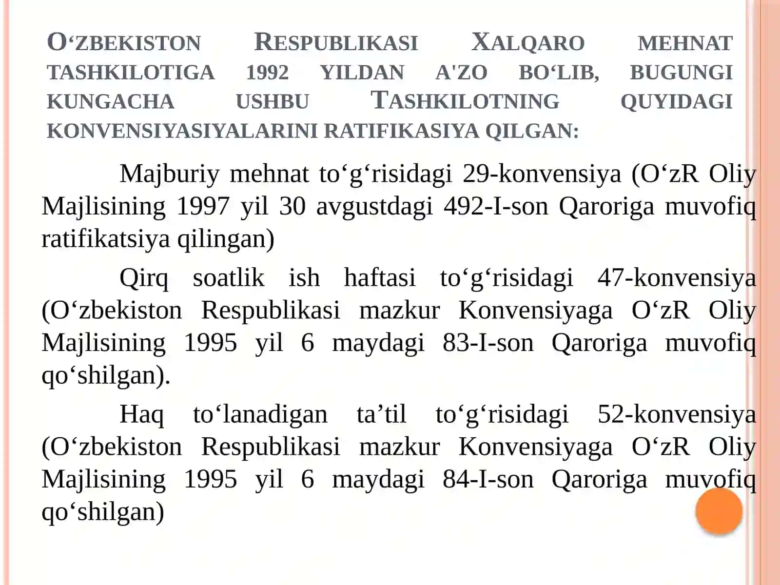 Xalqaro mehnat tashkiloti konvensiyalari 3