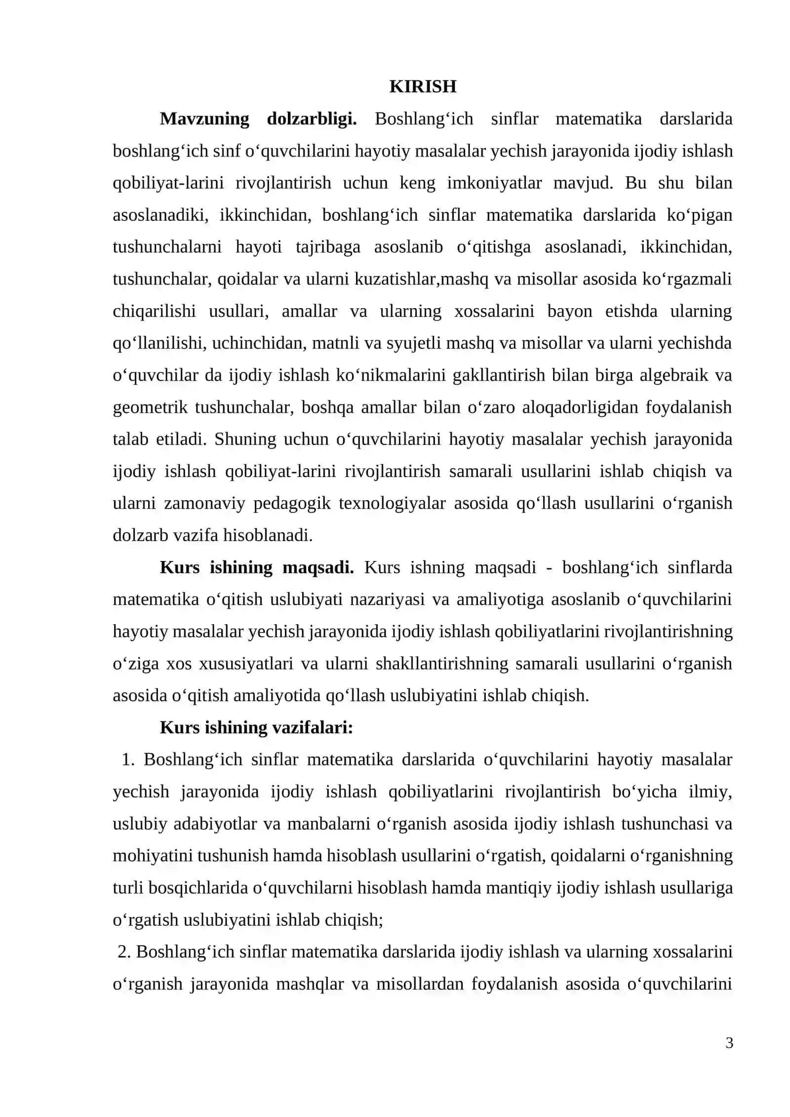 Boshlangich sinflarda algebraik material bilan tanishtirishda ko’rgazmali metodlarning ahamiyati (1-sinf misolida) 3