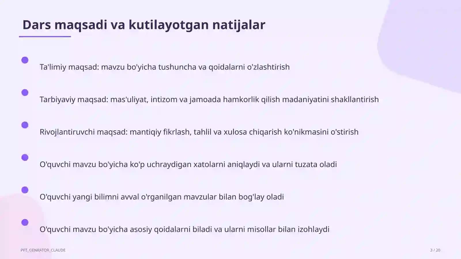 Qurilish chizmalari: bino plani (9-sinf) 3