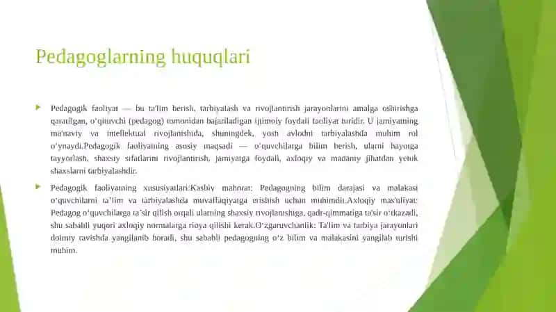 Pedagogik faoliyatning kasbiy-huquqiy asoslari 3