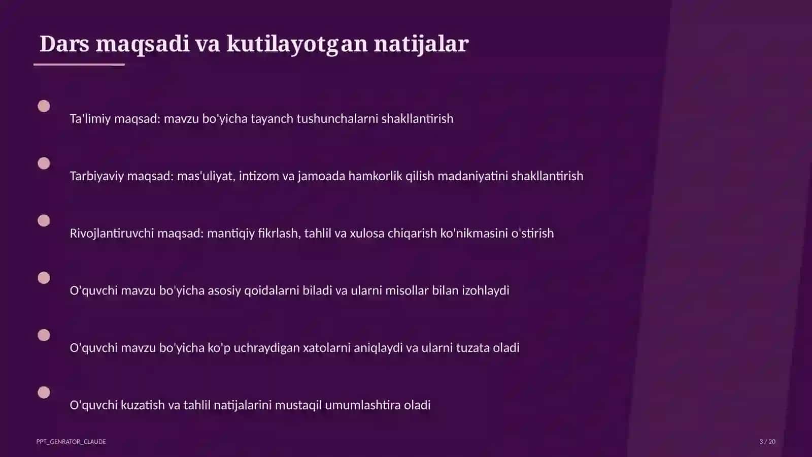 Ona tili va o'qish (1-4) — ochiq dars uchun 3
