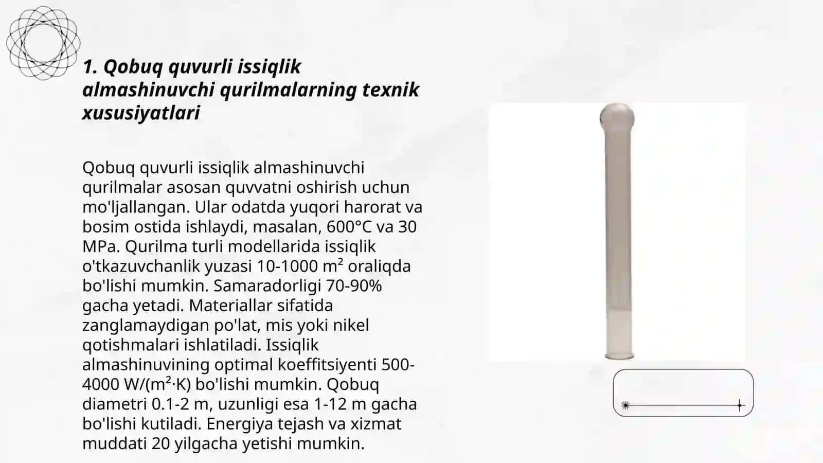 Qobuq quvurli issiqlik almashinuvchi qurulmasi 3
