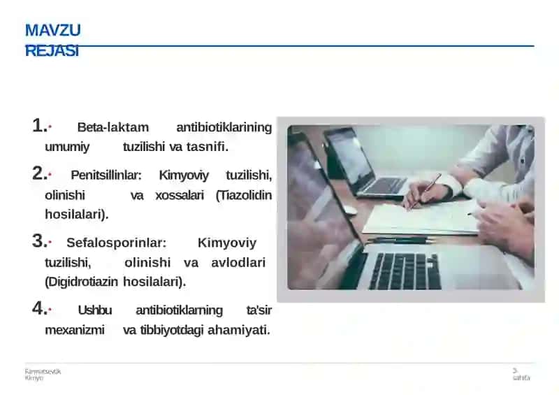 Tiazolidin va digidrotiazin beta-laktamidlarining kondensirlangan hosilalari 3