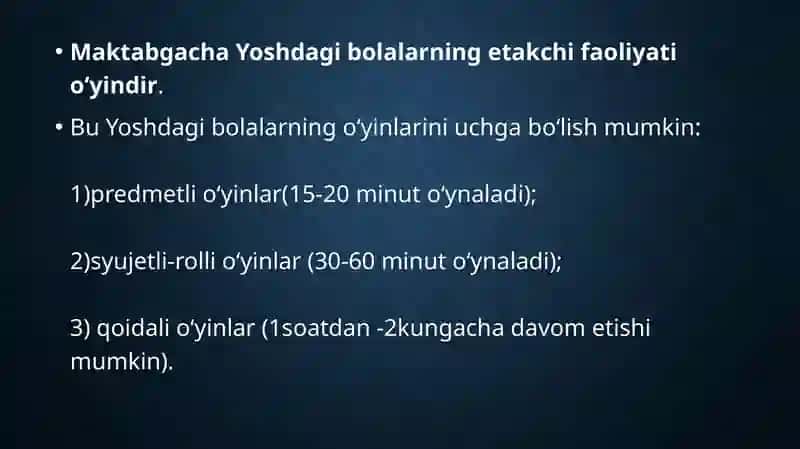 MAKTABGACHAYOSH DAVRIDA PSIXIKRIVOJLANISH XUSUSIYATLARI 3