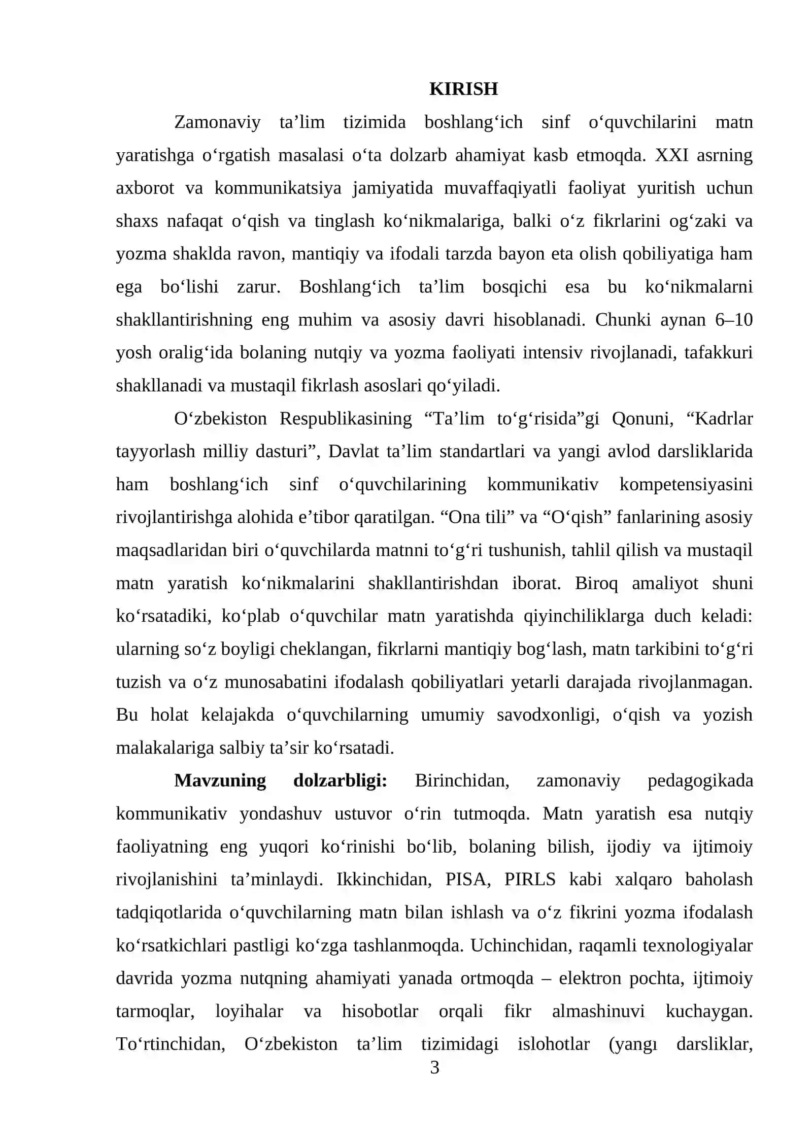 BOSHLANG‘ICH TA’LIMDA MATN YARATISHGA O‘RGATISH 3