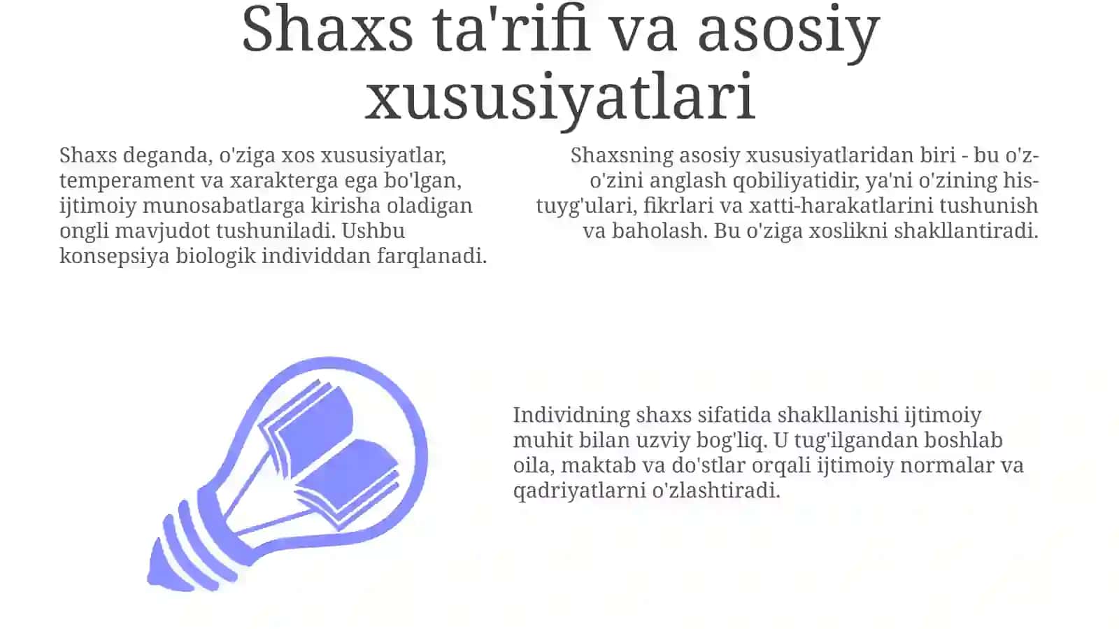 Shaxs,individtushunchasi 3