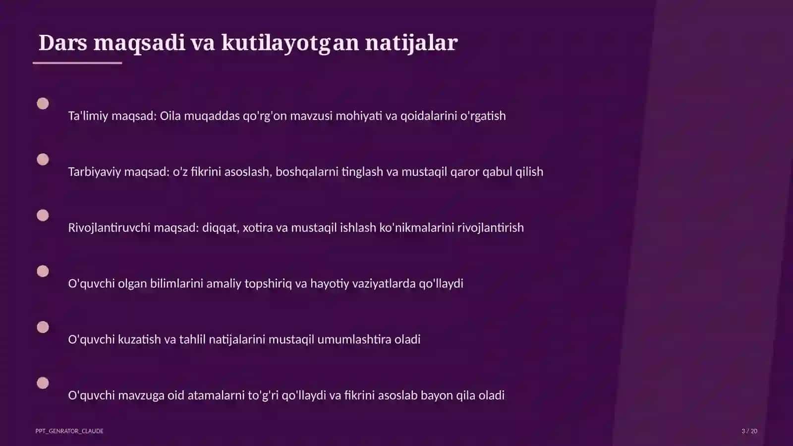 Oila muqaddas qo'rg'on (5-sinf) 3