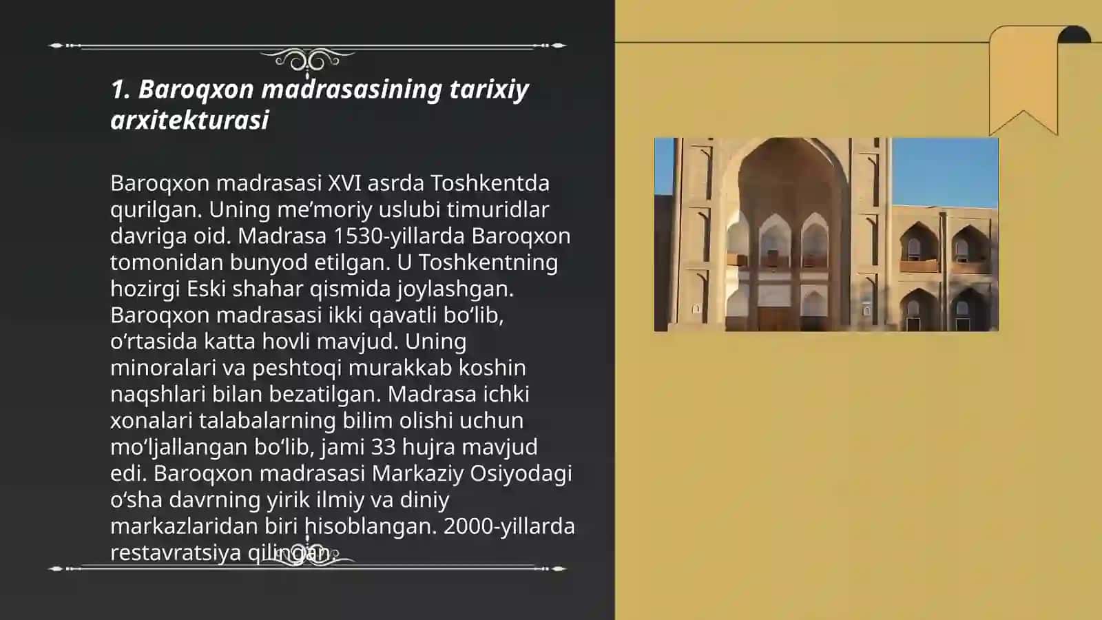 Baroqxon madrasasi 3