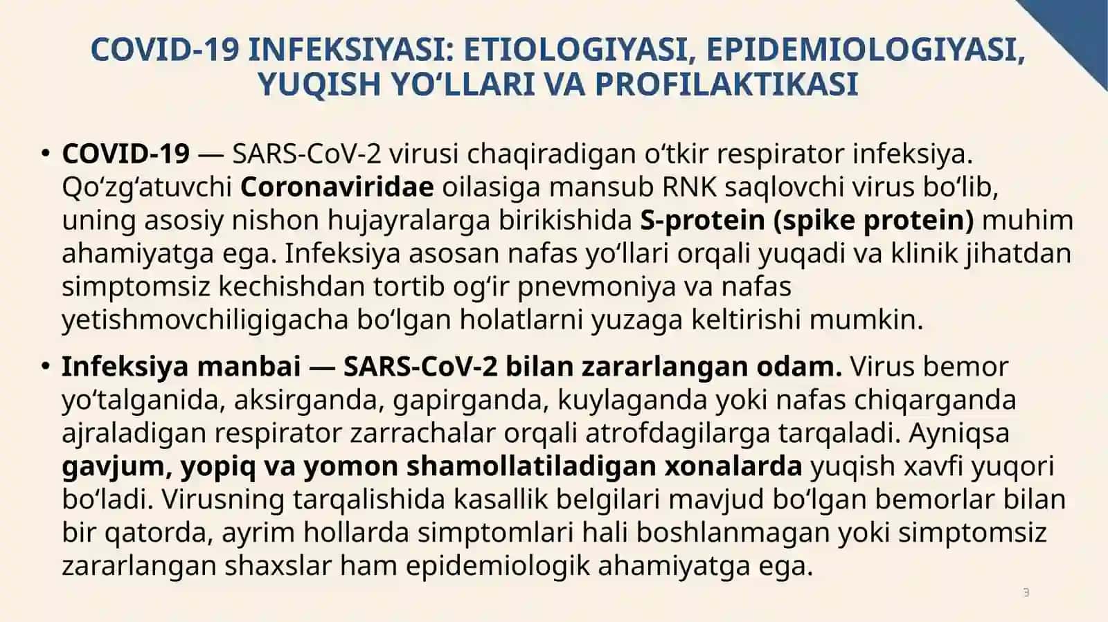 COVID-19, gripp, virusli gepatitlar va OIV/OITS — XXI asrning dolzarb muammolari 3