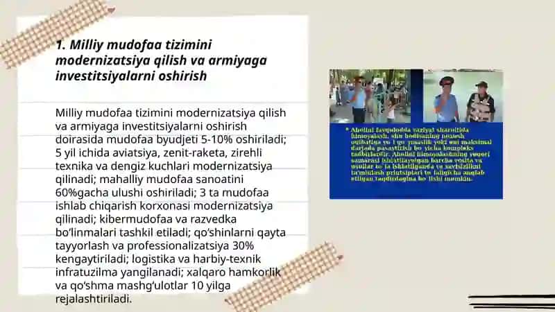 Milliy xavfsizlikni taminlash borasida amalga oshiriladigan ishlar 3