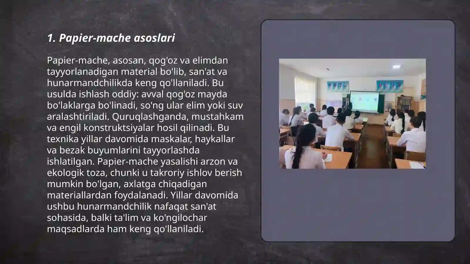 Texnologiya darslarida pape-mashe bilan ishlash texnologiyasi 3