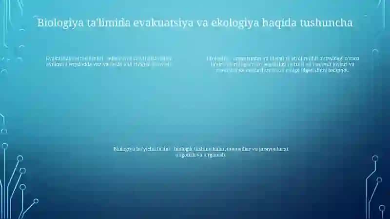Biologiya (Evakuatsiya Va Ekalogiya Asoslari) Ini OʻQitish Metodikasi Xususiy Masalalari 3